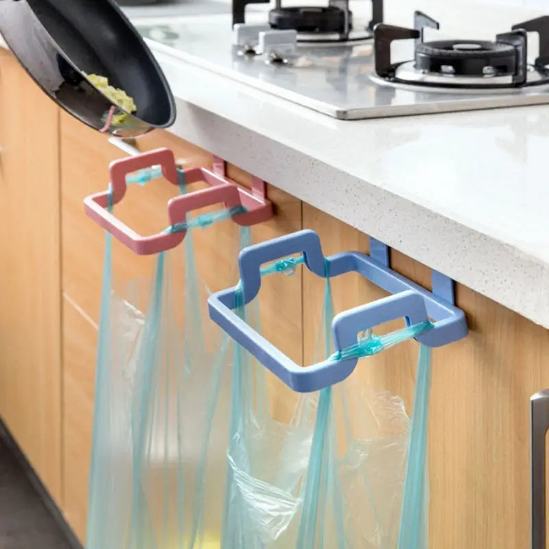 Garbage Bag Holder for Kitchen Door and Under Sink